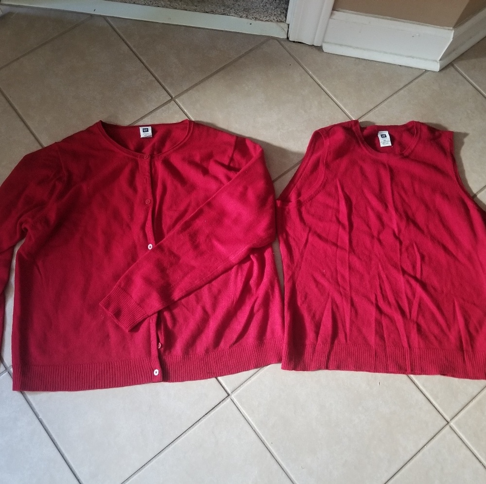 GAP Sweater Set XXL (2XL) - Dark Red Twinset